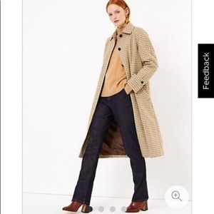 Marks & Spencer UK Autograph Pure Cotton Check Print Car Women Coat